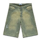 Bermuda Carpintera Jean Baggy “Monograma” (Washed Verde Claro)
