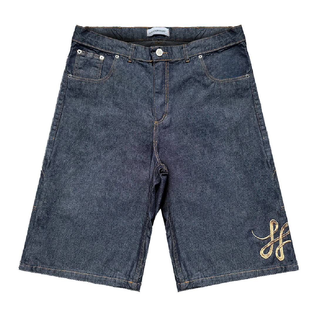 Bermuda Carpintera Jean Baggy “Bigrama” (Azul Raw)